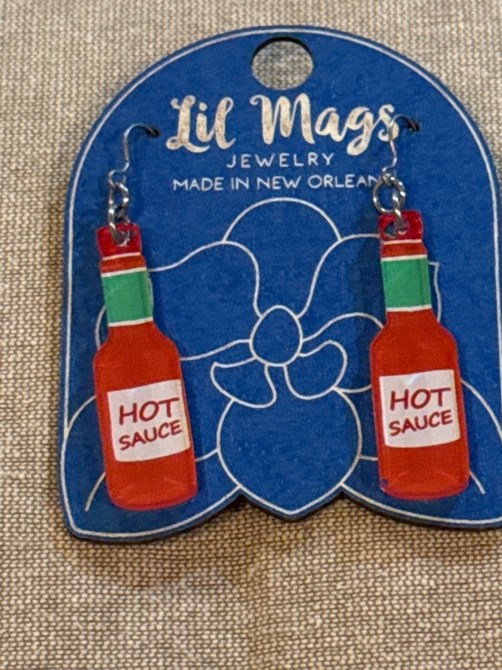 Red Hot Sauce Dangle Earrings